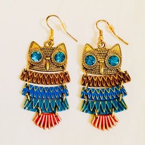 Owl Dangly Earrings